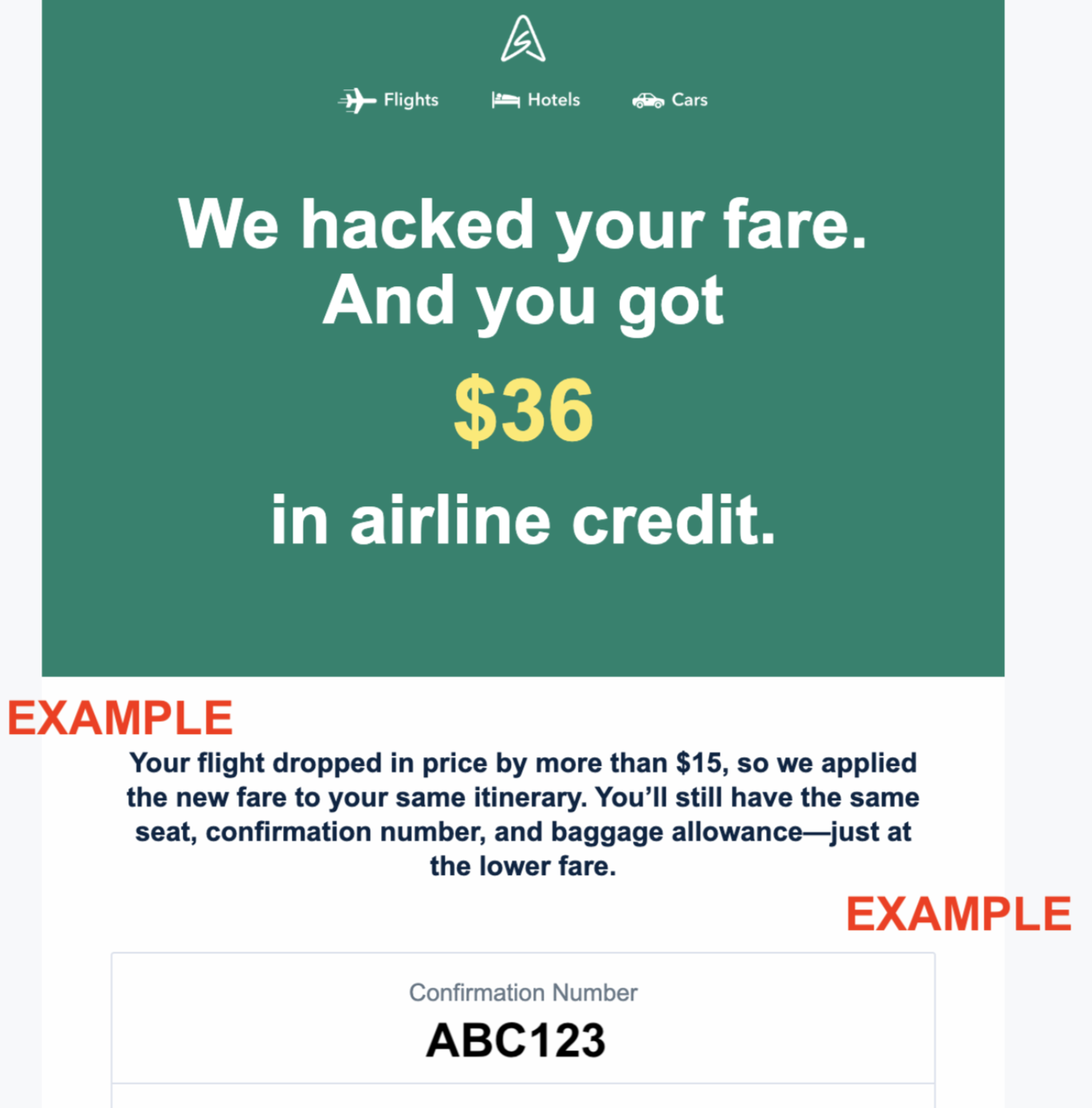 Example - Price Hacker email.png